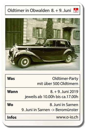 Oldtimer in Obwalden 8. + 9. Juni